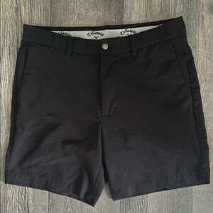 Callaway Black Flat Front Golf Shorts